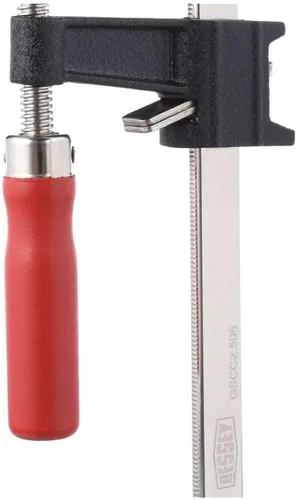 Miniatura 3 de BESSEY GSCC4PK-C Juego de abrazaderas para carpintería, estilo F con mango de madera, almohadillas reemplazables, 2 x 6 pulgadas y 2 x 12 pulgadas