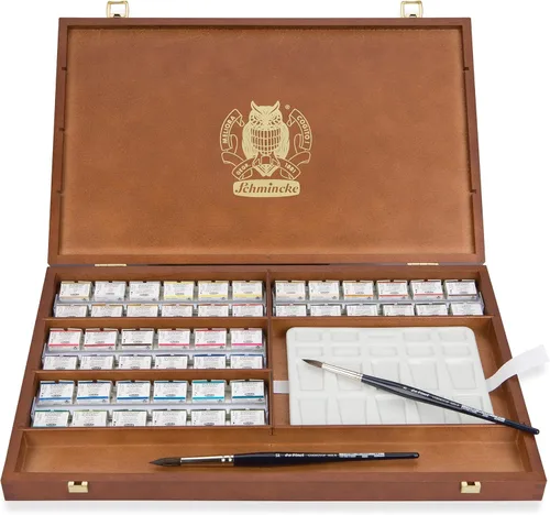 Miniatura 11 de Schmincke - Caja de color HORADAM AQUARELL con 12 mejores acuarelas, 74312097, caja de metal, juego de pintura, 12 x 1/1 sartenes