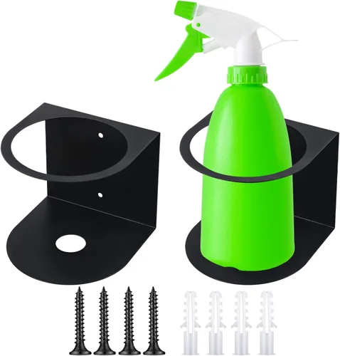 Miniatura 12 de Gerrii 2 soportes para botellas de aerosol, organizador de botellas de montaje en pared, organizador de latas de aerosol para garaje y espacio