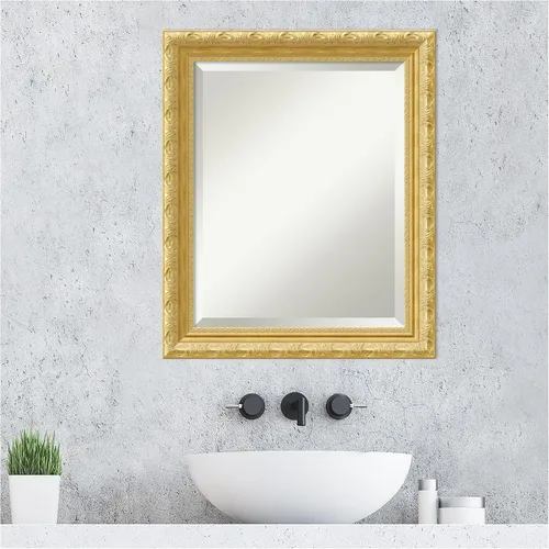 Miniatura 6 de Amanti Art 24x20 Bathroom Vanity Mirror, Versailles Gold Wood Frame, Rectangular Wall Mirror, Beveled Edge, Hangs Horizontally or Vertically
