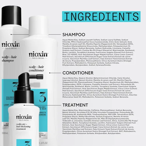 Miniatura 8 de NIOXIN Kits de sistema de engrosamiento del cuero cabelludo + cabello Para cabello natural, teñido y dañado con adelgazamiento ligero a progresado