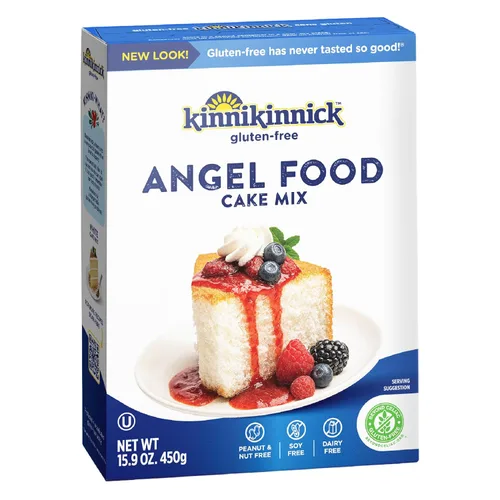 Miniatura 10 de Kinnikinnick - Mezcla de pastel de Angel Food - Mezcla de pastel sin gluten, apta para alérgicos - Cajas de 15.9 onzas - Paquete de 6
