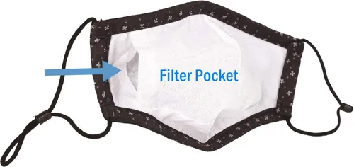 Miniatura 4 de WITHMOONS Cara Algodón Bandana Floral Filtro Bolsillo Múltiples Capas DN1036