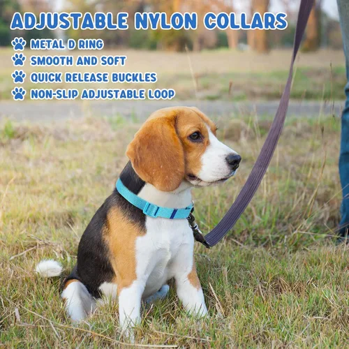 Miniatura 6 de Amylove Collar de nailon ajustable para cachorros, 27 unidades, para perros pequeños, medianos y grandes, múltiples mascotas con hebilla de Lindos