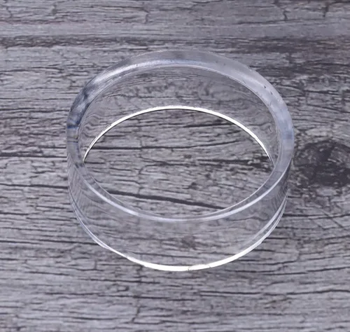 Miniatura 4 de sowaka 9 soportes de exhibición acrílicos transparentes pequeños redondos para anillos de béisbol, soportes de caballete para pelotas de tenis