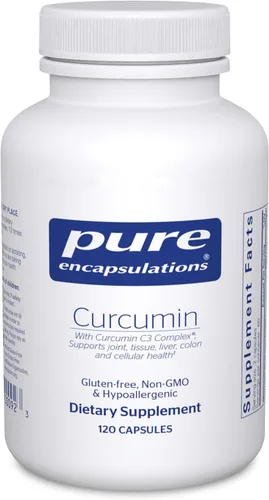 Pure Encapsulations Curcumina - 500 mg - Apoya la salud de las articulaciones y la salud del hígado - Cápsula de cúrcuma Longa - Sin OMG y vegana -