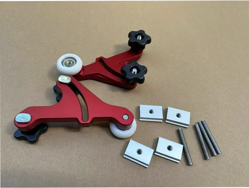 Miniatura 4 de Tableros de plumas de mesa ajustables, rodillo de rodamiento doble, guías de precisión de aleación de aluminio para guías de sierra de mesa