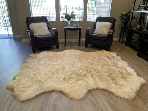 Miniatura 17 de LAMBZY Alfombra de pelo de oveja sintética, hipoalergénica, súper suave, sedosa para sala de estar, habitación de los niños, sofá