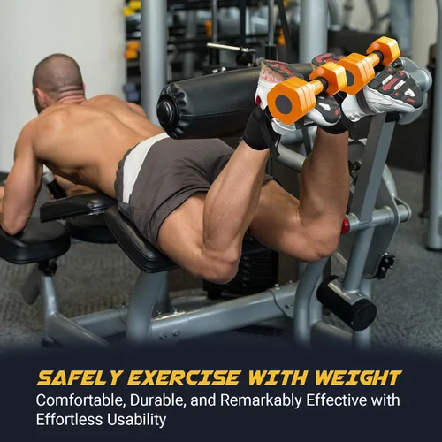 Miniatura 5 de nooncrazy Ankle Straps for Dumbbell and Cable Machine, Dumbbell Foot Attachment with Longer Stronger Nylon Strap, Tibialis Trainer, Leg Extensions