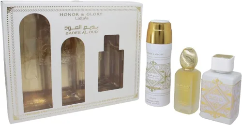Lattafa Badee Al Oud Honor & Glory 3.4 Edp M+1.7 Hair Mist+6.7 Body/Spray (128612)
