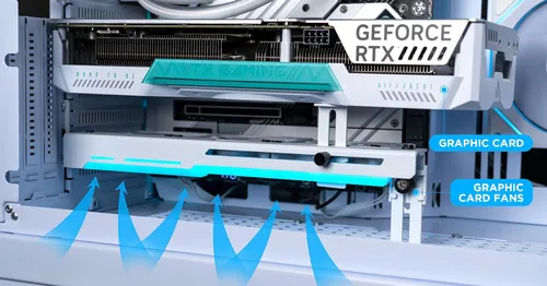 Miniatura 7 de AsiaHorse Enfriador de tarjeta gráfica con LED ARGB 5V de 3 pines y tres ventiladores de 80 mm, soporte de tarjeta gráfica LED RGB, enfriador de GPU