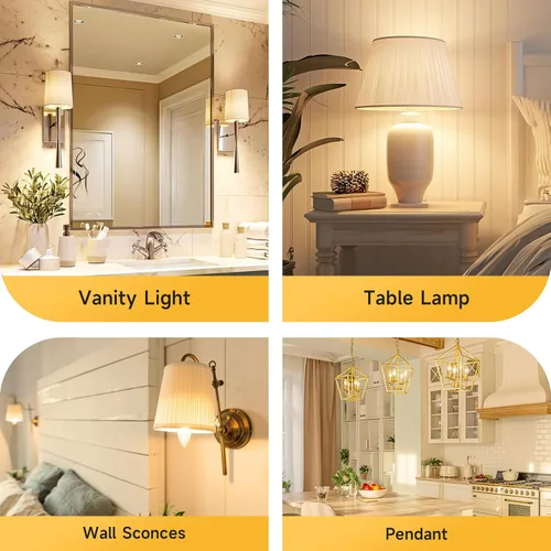 Miniatura 3 de SHINESTAR Bombillas LED regulables para candelabro E12, equivalente a 60 W, bombillas de araña vintage B11 de 5.5 W, 2700 K blanco cálido, lámpara