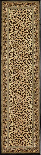 Miniatura 15 de Unique Loom Wildlife Collection - Alfombra con diseño de borde con temática de animales inspirada en el mundo salvaje, con diseño de guepardo