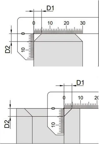 Miniatura 4 de W.S Chaflán Gage Regla de biselado Herramienta de inspección biselada externa Calibre de biselado Acero inoxidable 0.000-1.181 in