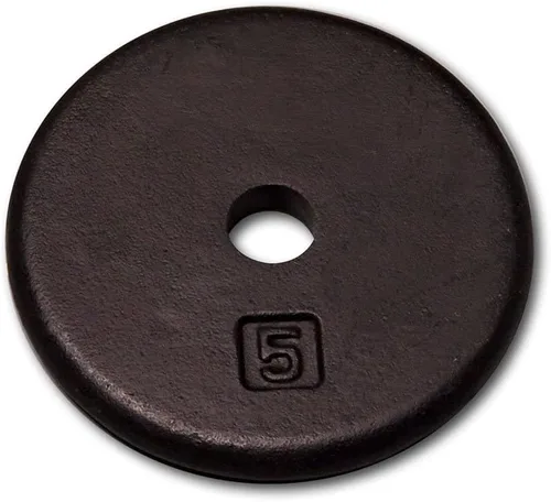 Miniatura 5 de Body-Solid Placa de pesas de hierro estándar, perfecta para entrenamiento de fuerza, gimnasio en casa y entrenamientos con barra, se adapta a barras