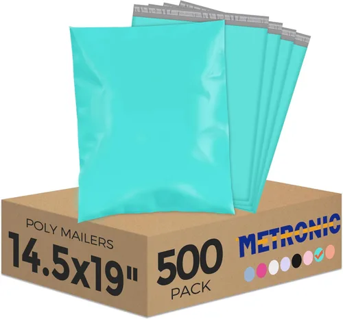 Miniatura 40 de Metronic Sobres de polietileno grandes de 24 x 24 pulgadas, 100 unidades, bolsas de envío adhesivas fuertes para ropa, sobres impermeables para Lila