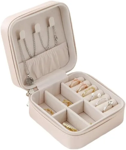 Miniatura 2 de joyero Caja De Almacenamiento De Cuero Para Pendientes, Organizador De Joyas, Estuche De Joyería De Viaje, Tamaño Pequeño, Venta Al Por Mayor joyas