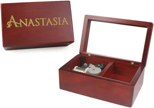 Miniatura 13 de ROSIKING Caja de música de madera con mecanismo de espejo, joyería tallada, cajas musicales, Navidad, cumpleaños, día de San Valentín, regalos Plays