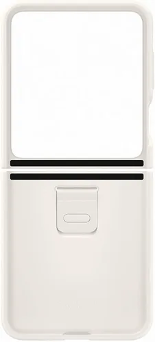 Miniatura 5 de Samsung Galaxy - Funda de silicona con anillo para Z Flip5, color crema