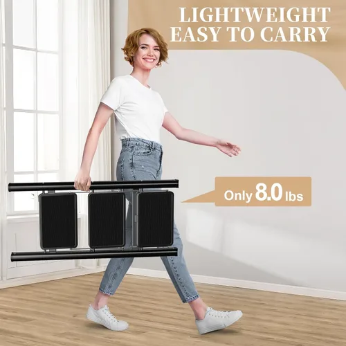 Miniatura 4 de HBTower Escalera de escalón, taburete plegable, taburete portátil de acero resistente para adultos con pedales anchos antideslizantes para el hogar