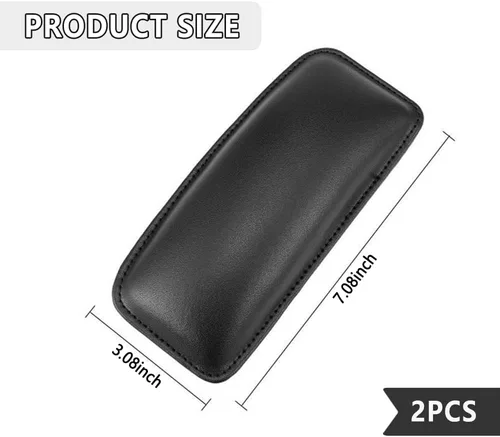 Miniatura 2 de IHOTDER 2 piezas de cojín para rodilla de coche, cojín de cuero suave para puerta de coche y reposabrazos para rodilla, pierna y codo, cojín Negro