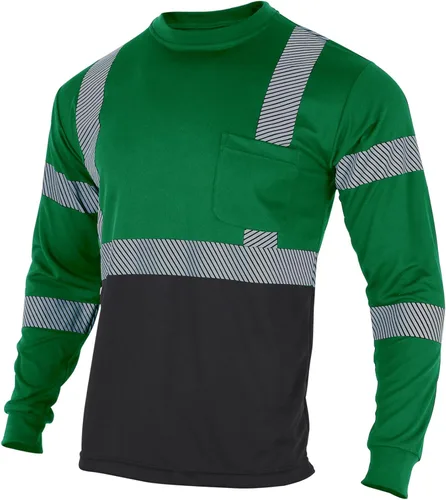 Miniatura 10 de VENDACE Camisetas de seguridad reflectantes de alta visibilidad con manga larga ANSI Clase 3 Hi Vis para trabajo en construcción, camisetas