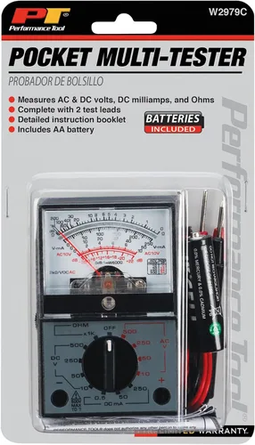 Miniatura 3 de Performance Tool Analizador de voltios y ohmios W2979C - Pruebe los circuitos de CA/CC con baterías e instrucciones