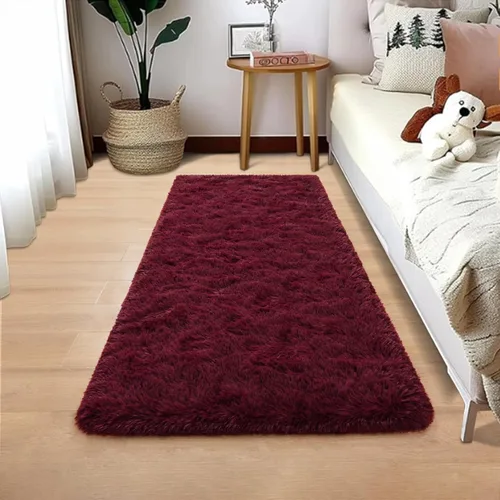 Miniatura 9 de Nuttumico Alfombras de Pasillo Suaves de 2x4 Pies para Dormitorio y Sala de Estar, Alfombra Mullida de Felpa, Alfombras de Área Antideslizantes Tie