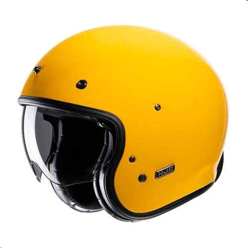 Miniatura 5 de HJC V31 Casco de motocicleta sólido de cara abierta con visera IS-10, aprobado por DOT (negro, XXL)