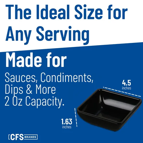 Miniatura 5 de Carlisle FoodService Products 086003 Molde cuadrado individual de melamina, 2 oz de capacidad, 1.5 in de largo x 1.4 in de ancho x 1.0 in de alto