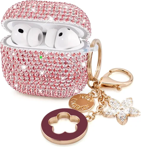 Miniatura 19 de VISOOM Bling Airpods Pro 2ª Generación Funda - Funda para AirPods Pro 2 con Cordón para Mujeres 2024 Crystal iPod Pro 2 Funda de Carga Inalámbrica