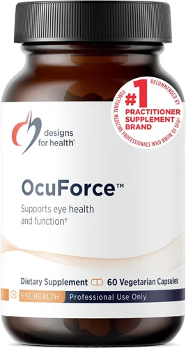 Designs for Health OcuForce - Suplemento de apoyo a la salud ocular - Luteína, zeaxantina, carotenoides, zinc, taurina + vitaminas (60 cápsulas)