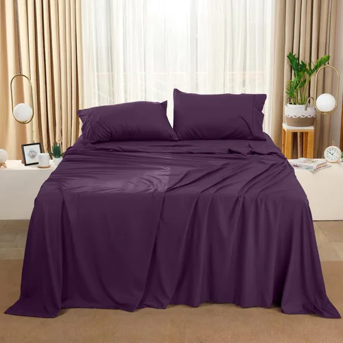 Miniatura 275 de Utopia Bedding Juego de sábanas Queen – Sábanas de 4 piezas para cama tamaño Queen, microfibra suave y transpirable, incluye 1 sábana bajera, 1 Gris