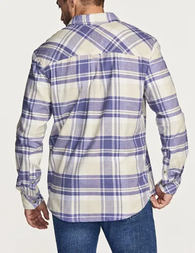 Miniatura 6 de CQR - Camisa de franela de algodón a cuadros con botones y manga larga para hombre, algodón cepillado suave, camisa de estilo informal