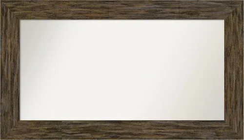 Miniatura 109 de Amanti Art Espejo personalizado, espejo de baño marrón Fencepost, espejo de pared o espejo de tocador de baño sobre el fregadero (27 x 27 pulgadas)
