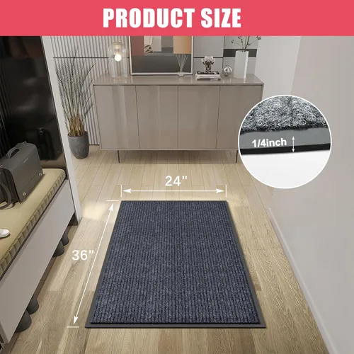 Miniatura 3 de Kuyal Tapete para Puerta Delantera, 2'x3' Tapetes de Entrada para Interiores y Exteriores, Tapetes de Entrada Comercial Interior Exterior, Tapete