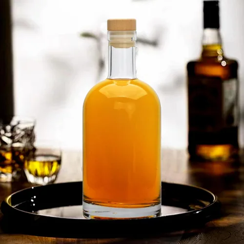 Miniatura 5 de Botella de vidrio de 25 onzas con corcho en T, botellas de licor, botella de vino de fondo pesado para vodka, jugo, leche, whisky, agua, regalo