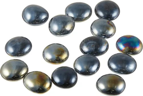 Miniatura 5 de Outdoor GreatRoom Co - Rocas de vidrio para hogueras (5 libras) de vidrio templado para fuego, piedras de roca de vidrio templado para fogata