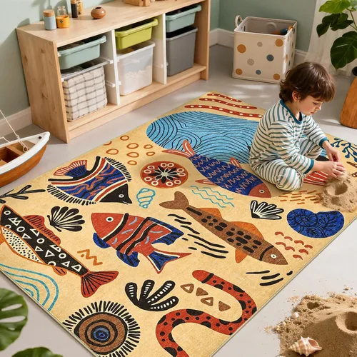 Miniatura 13 de jinchan Alfombra a rayas de 2 x 3 para entrada, alfombra de cocina, tapete pequeño, antideslizante, ligero, de bajo perfil, decoración para entrada