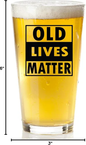 Miniatura 7 de Old Lives Matter - Vaso de cerveza – Regalos divertidos para hombres, papá, marido o abuelo – Regalo de jubilación, regalo de cumpleaños
