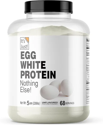 It's Just! - Polvo de proteína de clara de huevo, fabricado en Estados Unidos a partir de huevos sin jaula, claras de huevo secas, sin sabor (5