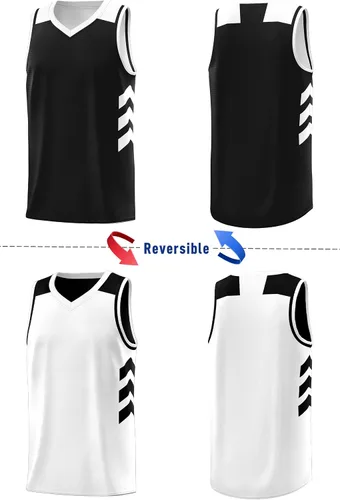Miniatura 22 de KXK Camiseta de baloncesto reversible en blanco para hombre, uniforme de equipo, atlético, hip hop, camisetas de baloncesto S-4XL