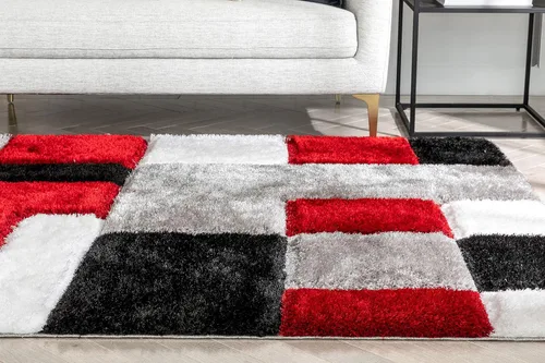 Miniatura 7 de Well Woven San Francisco Escondido Blush - Alfombra moderna geométrica texturizada 3D, gruesa y suave, 5 pies 3 pulgadas x 7 pies 3 pulgadas