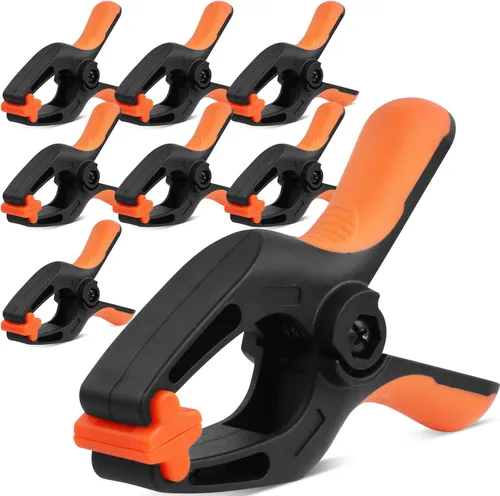 Miniatura 9 de HORUSDY Paquete de 4 abrazaderas de resorte resistentes, abrazaderas de plástico grandes de 7 pulgadas para manualidades con apertura de mandíbula