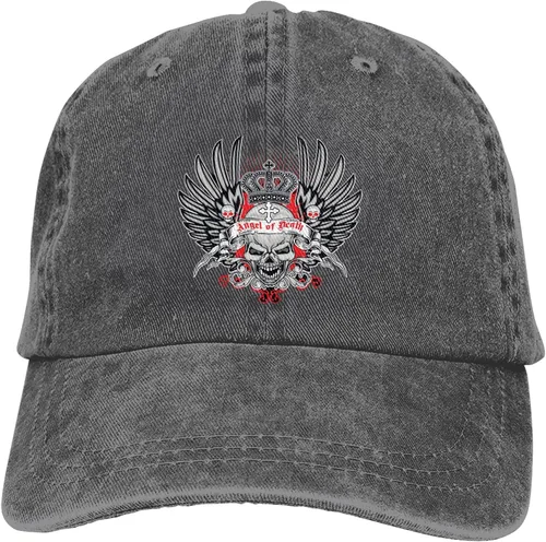 Miniatura 9 de Cowboy Hat Trendy Hats for Man and Women Djustable Four Season Outdoor Baseball Cap of Hell Skull with Angel Deep Heather