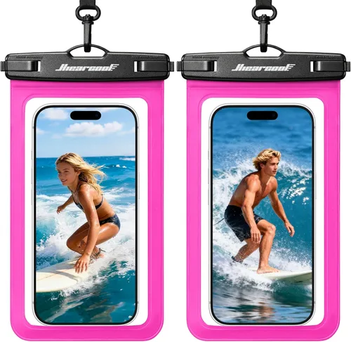 Miniatura 20 de Hiearcool Funda impermeable para iPhone, Bolsa impermeable para teléfono, Artículos esenciales de viaje, Accesorios de crucero, Imperdibles - 4 negro