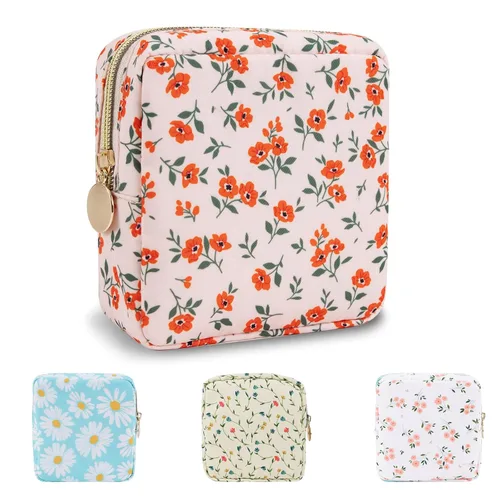 Miniatura 89 de Estuche pequeño para lápices y maquillaje para bolso, lindo estuche de lápices, bolsa de pinceles de maquillaje de nylon con cremallera, estuche