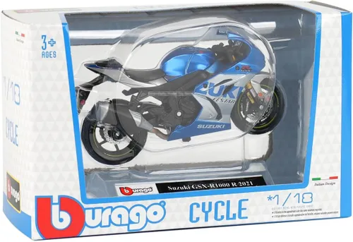 Miniatura 7 de Bburago May Cheong B18-51088 Suzuki GSX-R 1000 Motocicleta, rojo, 1:18