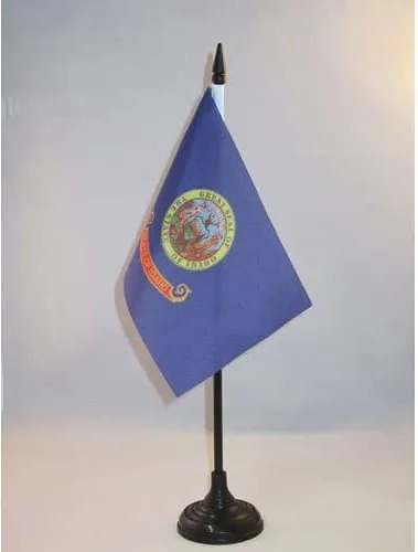 Miniatura 58 de Bandera de mesa de Colorado de 4 x 6 pulgadas, bandera de escritorio del estado de Colorado de EE. UU., 5.9 x 3.9 in, palo y base de plástico negro