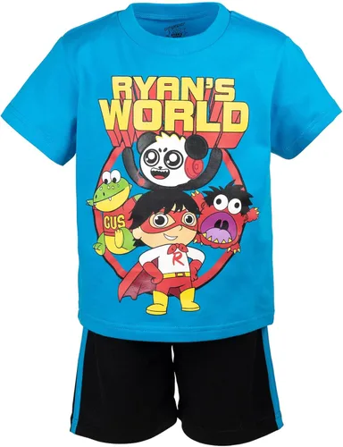 Miniatura 4 de RYANS WORLD Conjunto de camiseta estampada y pantalones cortos de malla